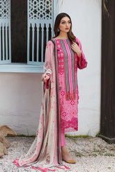 3-Pc Unstitched Embroidered Lawn With Chiffon Dupatta CN-20